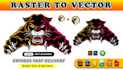 redraw logo to vector, convert image to vector, , vector tracing, vectorize