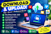 do download and upload anything, transfer, backup service