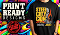 design a bold, print ready tshirt graphic