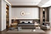 design modern bedroom space planning walk in wardrobe 3d visualization