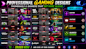 create neon gaming thumbnails, banners and stream graphics