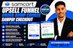 do samcart upsell funnel, order bump course, sampay checkout page optimization