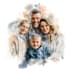 make watercolor family portrait