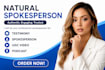 be professional spokesperson ugc testimonial selfie video
