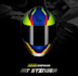 create high quality stickers biker helmet logo