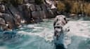 create a cinematic 3d water simulation 3d water wave water and fire simulation