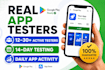 provide 12 app tester for 14 days google play testers closed testing android app