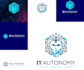 do a modern crypto, cyber security, blockchain and tech logo
