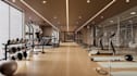 convert 2d sketch to 3d visual training room,functional layout,yoga studio space