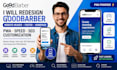 redesign goodbarber website header footer homepage pwa speed SEO customization
