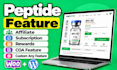 build peptide website,peptide research website,peptide woocommerce,peptide store