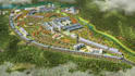 design urban township masterplan 3d aerial site plan largescale community render
