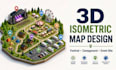 draw rv park map and campground map in vector illustrator