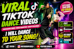 create viral tiktok dance videos and group dance challenges