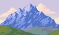 create pixel art background, retro scene, landscape, game environment