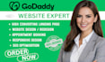 build godaddy website design godaddy redesign develop wesite development seo