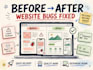 fix website bugs in HTML CSS javascript and react