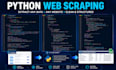 do python web scraping, data scraping, web scraping, and data mining