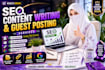 write SEO blog articles for health, tech, or finance websites