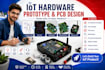 iot hardware prototype, circuit design, pcb layout, dfm review and firmware dev