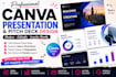 design canva presentation, canva pitch deck, business presentation slides