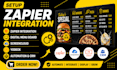 setup zapier integration digital menu board screencloud yodeck automation crm