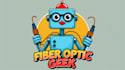 do amazing geek robot logo with free source file