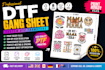 create a print ready custom dtf gang sheet for high quality dtf transfers