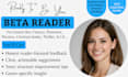 beta read romance, fantasy, fiction and nonfiction beta reading