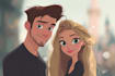 create cute disney couple pop art wall