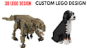 do custom lego moc, bricklink studio model lego portrait lego pet xml part list