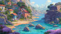 draw cartoon backgrounds, landscapes, scenes, illustrations