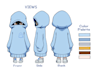 draw anime character reference sheet