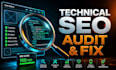 do a technical SEO audit and fix issues