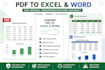 convert PDF to excel and word manually with 100 accuracy