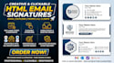 create outlook gmail signature, html clickable email signature, responsive