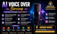 do ai voice over services using  11 eleven labs