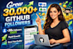 grow 20,000 github followers fast