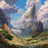 create fantasy landscape illustrations