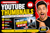 design attractive, clickbait, amazing youtube thumbnail