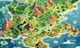 design hiking map, park map, vector map, custom trial map and illustration map
