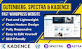 design a gutenberg wordpress website with spectra kadence blocks
