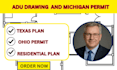 adu permit drawing,michigan plan,ohio plan,texas plan,residential plan,site plan