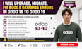 upgrade migrate fix bugs database errors in odoo 18 to odoo 19
