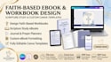 design faith based workbook, scripture study ebook, custom ebook using canva