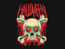 create a modern awesome halloween logo design