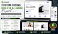 do shopify custom coding, bug fix, and liquid customization