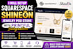 setup design squarespace shineon jewelry pod store with printful integration