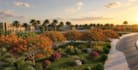 develop aerial landscape rendering, urban residential, educational master plan