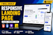 build a responsive HTML CSS bootstrap landing page